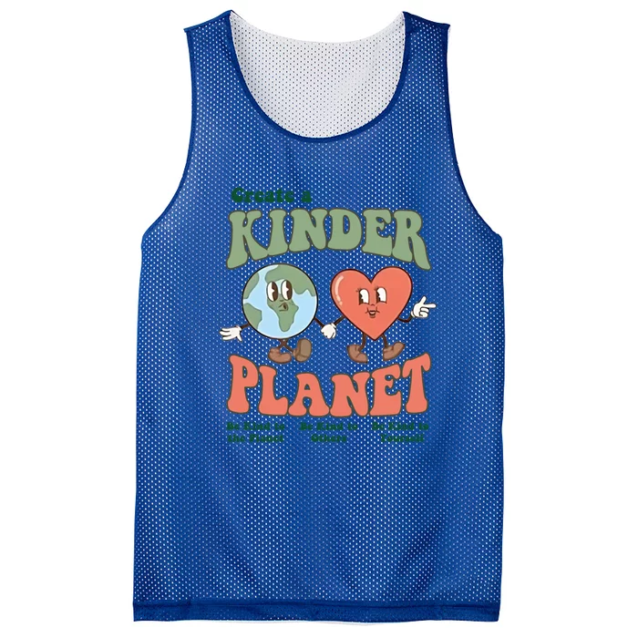 Create A Kinder Planet Aesthetic Trendy Costume Earth Day Funny Gift Mesh Reversible Basketball Jersey Tank