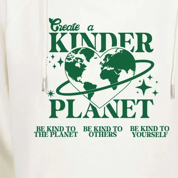 Create A Kinder Planet Womens Funnel Neck Pullover Hood