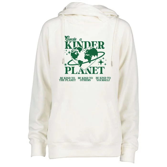 Create A Kinder Planet Womens Funnel Neck Pullover Hood