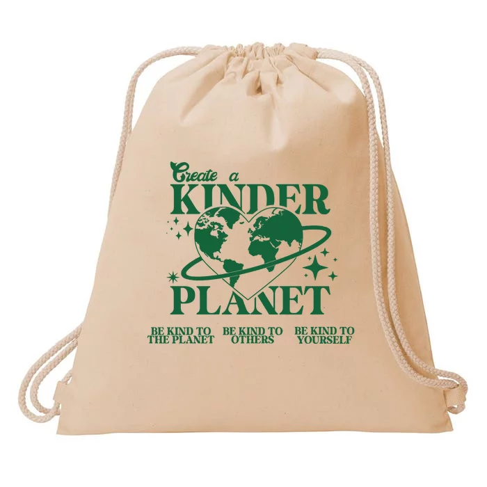 Create A Kinder Planet Drawstring Bag