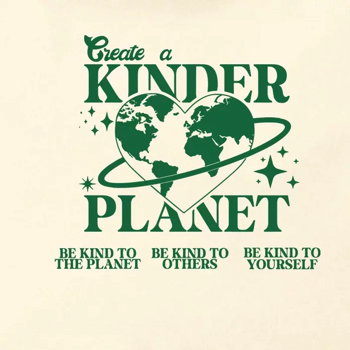 Create A Kinder Planet Zip Tote Bag