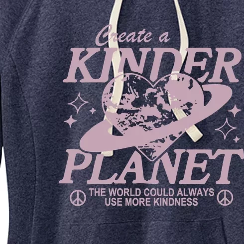 Creat A Kinder Planet Retro Choose Kindness Women's Fleece Hoodie