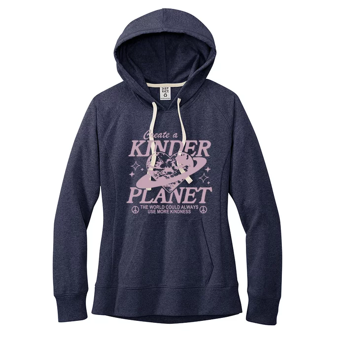 Creat A Kinder Planet Retro Choose Kindness Women's Fleece Hoodie