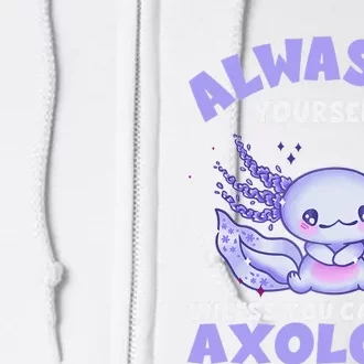 Cute Axolotl Kawaii Chibi Pastel Goth Anime Full Zip Hoodie