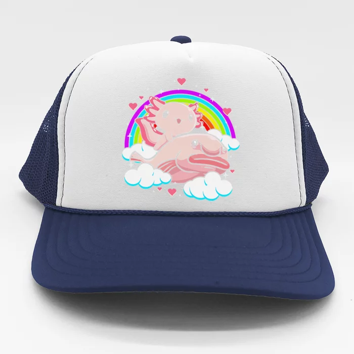 Cute Axolotl Kawaii  Rainbow Blobfish Axolotl Funny Gift Trucker Hat