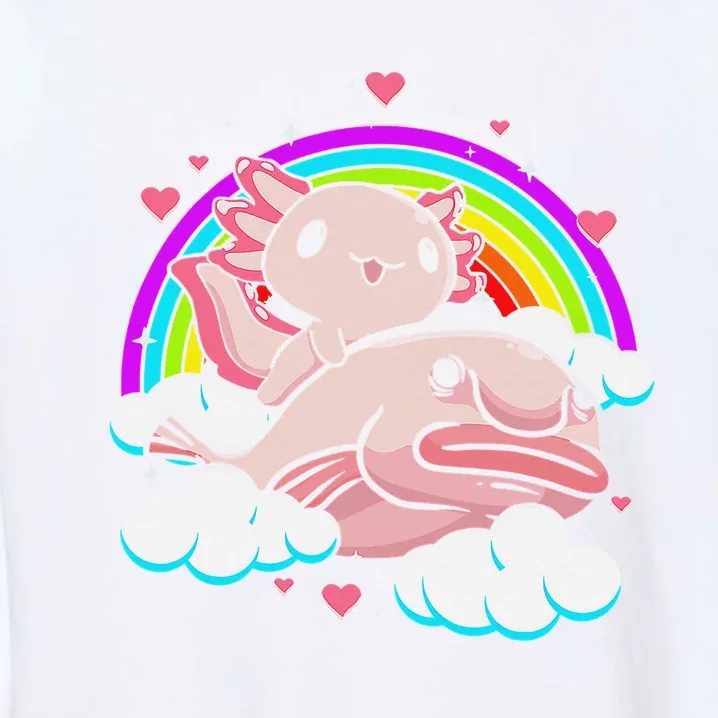 Cute Axolotl Kawaii  Rainbow Blobfish Axolotl Funny Gift Garment-Dyed Sweatshirt