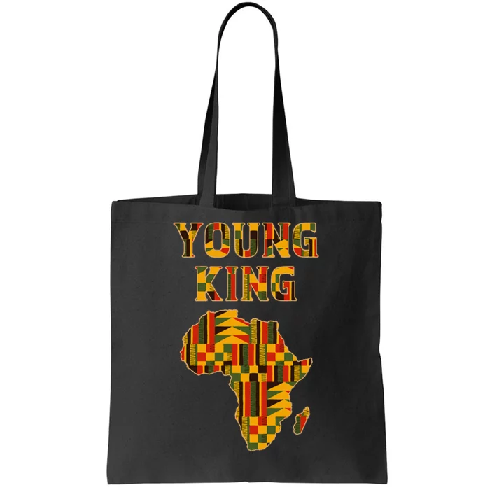 Cool African Kente Art Boy African American Tote Bag