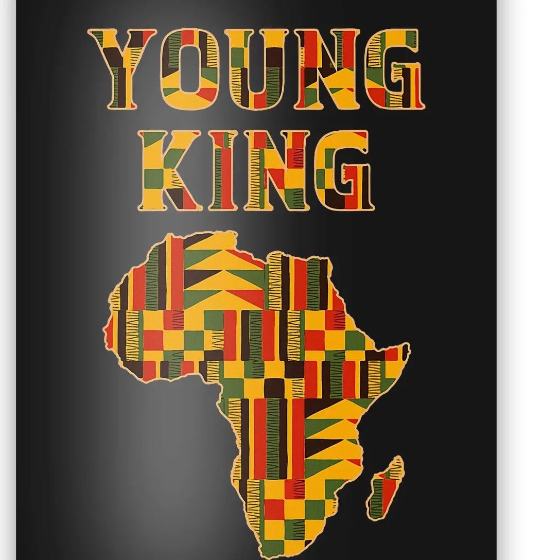 Cool African Kente Art Boy African American Poster