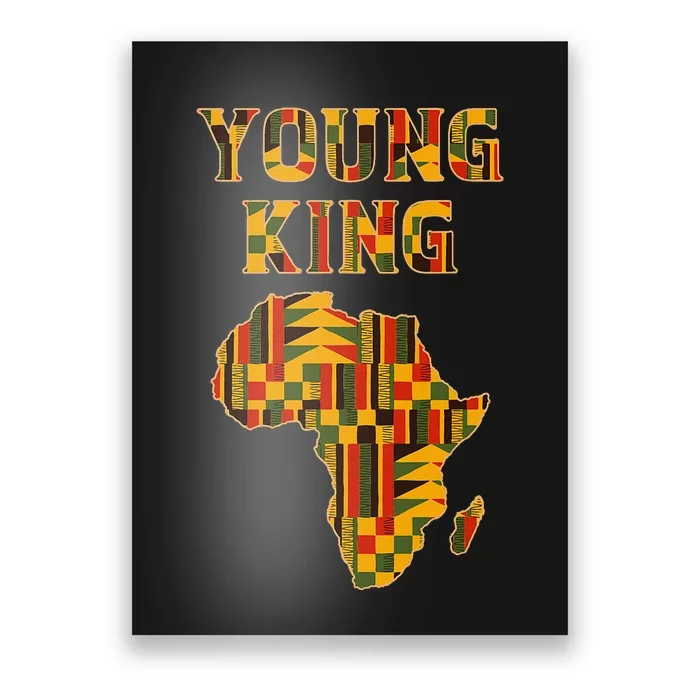 Cool African Kente Art Boy African American Poster