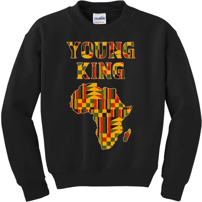 Cool African Kente Art Boy African American Kids Sweatshirt