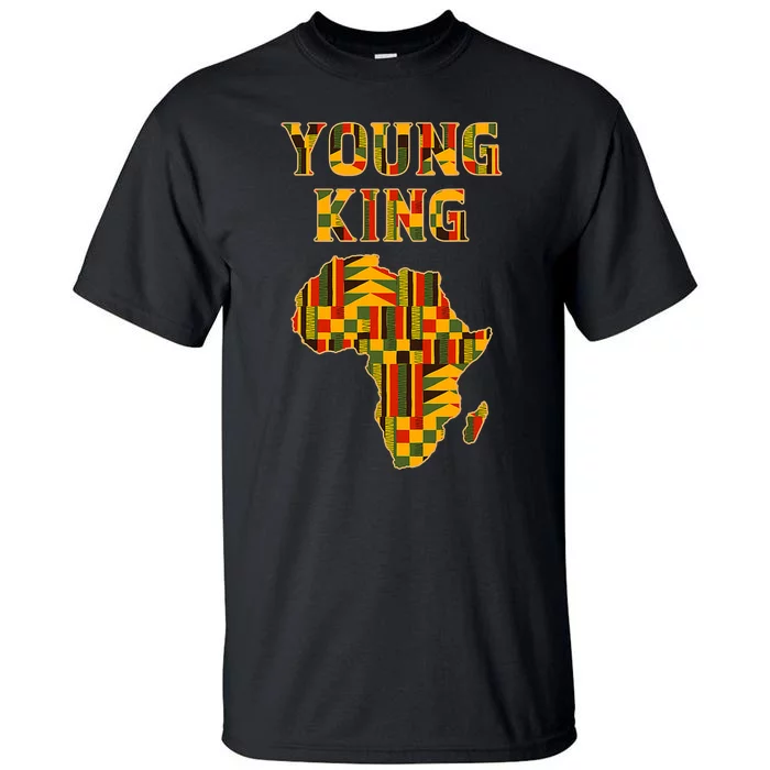 Cool African Kente Art Men Kids African American Print Tall T-Shirt