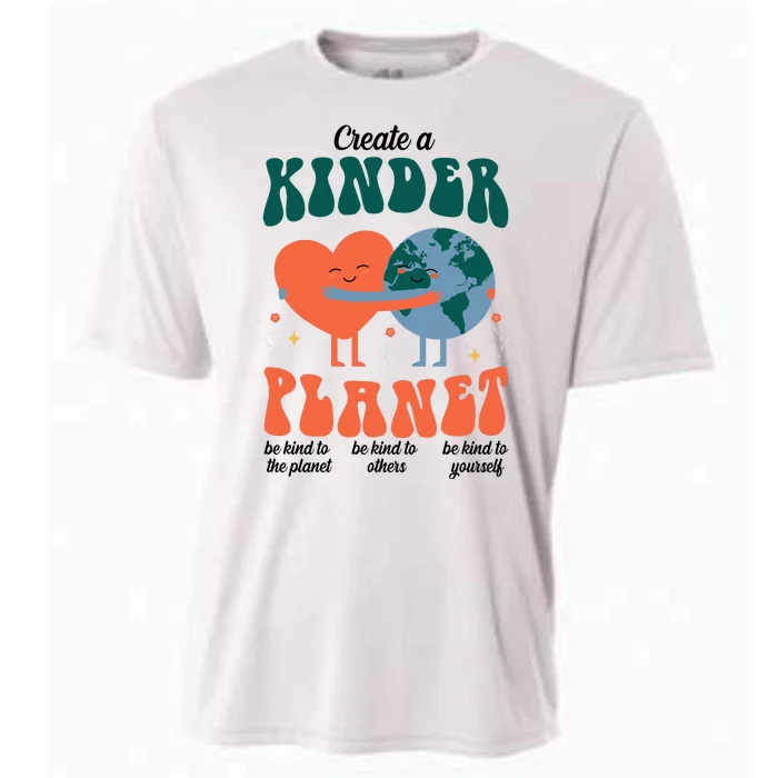 Create A Kinder Planet Earth Day Awareness Cute Cooling Performance Crew T-Shirt