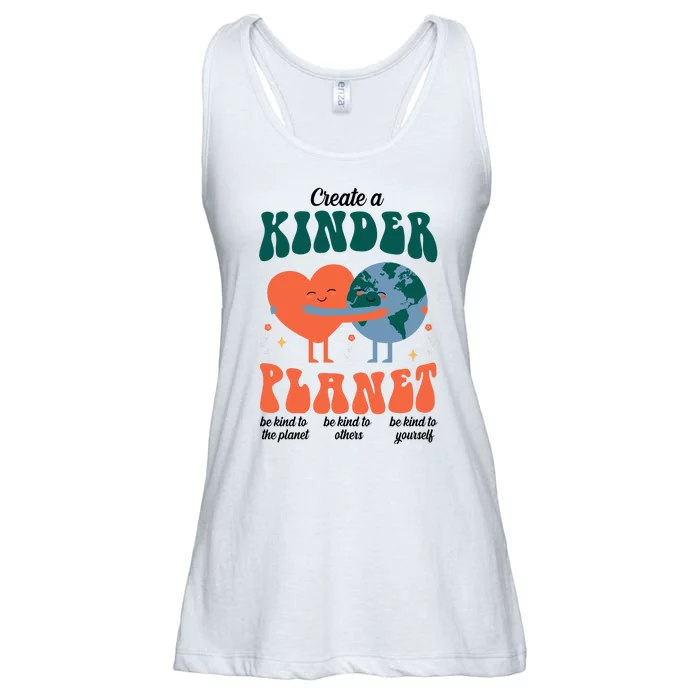 Create A Kinder Planet Earth Day Awareness Cute Ladies Essential Flowy Tank