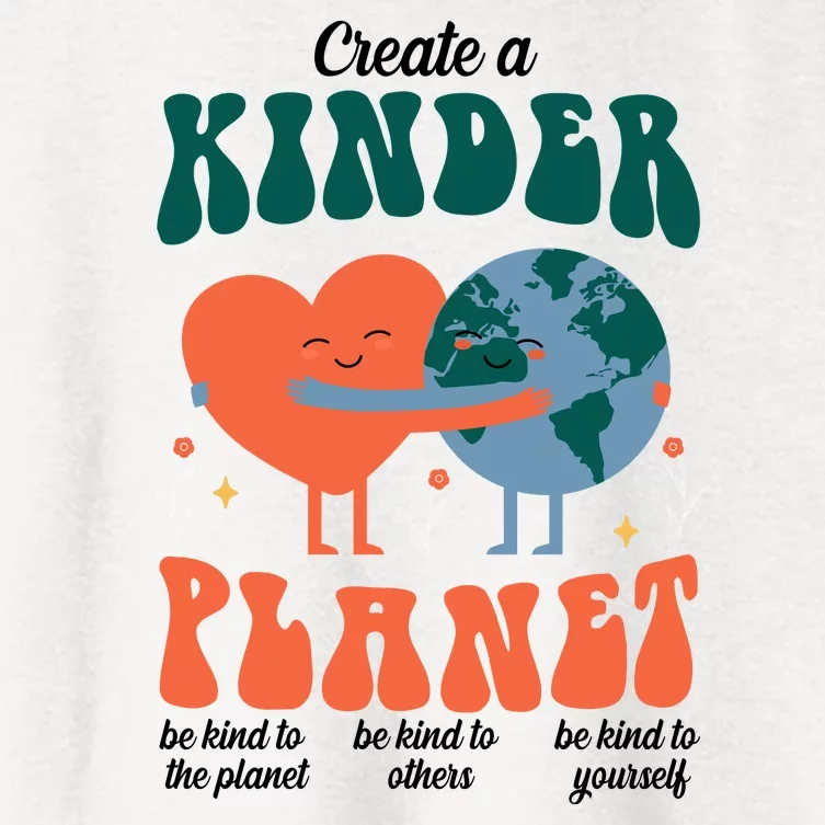 Create A Kinder Planet Earth Day Awareness Cute Women's Crop Top Tee