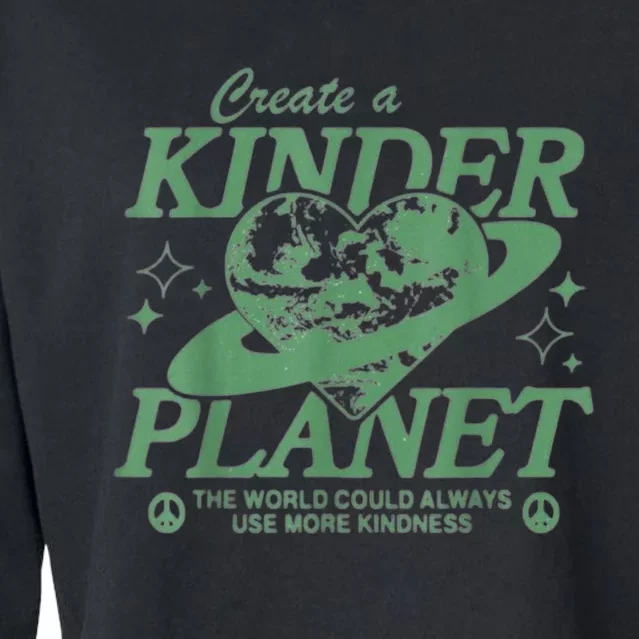 Create A Kinder Planet Cropped Pullover Crew