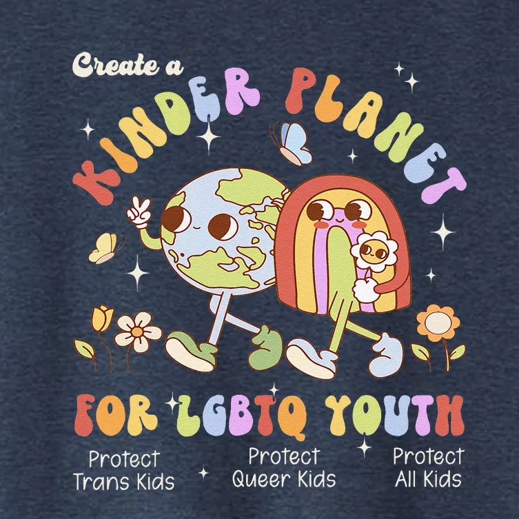 Create A Kinder Planet Earth For Lgbt Lgbt Pride Month Women's Crop Top Tee