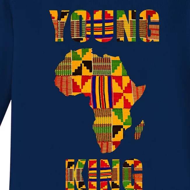 Cool African Kente Art African American Print Baby Long Sleeve Bodysuit