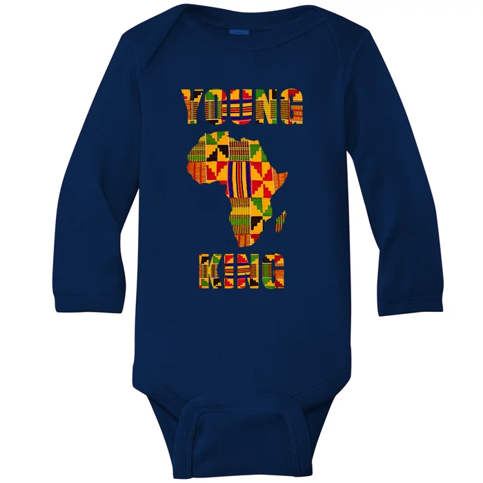 Cool African Kente Art African American Print Baby Long Sleeve Bodysuit