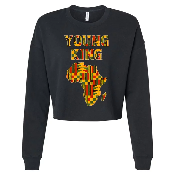 Cool African Kente Art Men Kids African American Print Cropped Pullover Crew