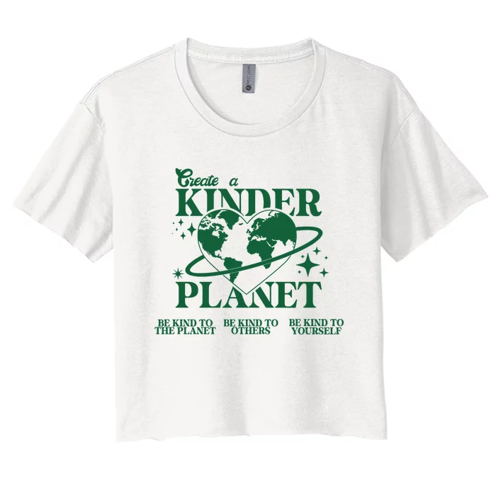 Create A Kinder Planet Women's Crop Top Tee