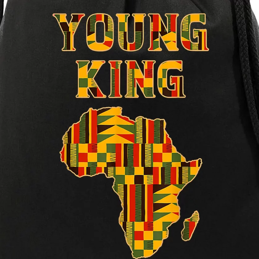 Cool African Kente Art Men Boys Kids African American Print Drawstring Bag