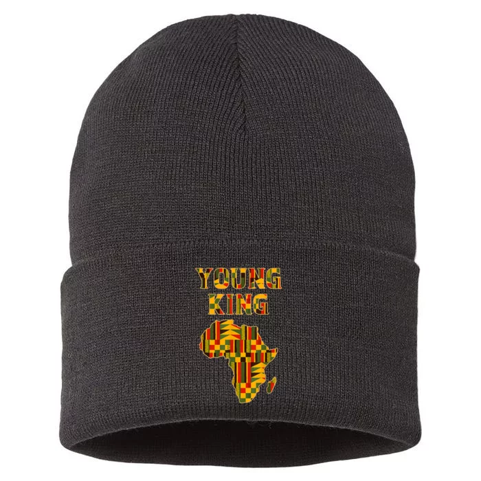 Cool African Kente Art Men Boys Kids African American Print Sustainable Knit Beanie