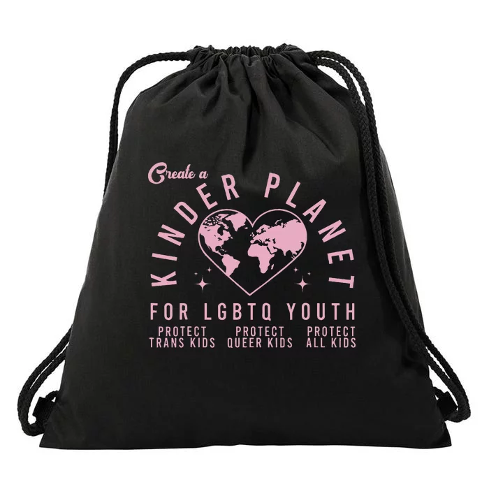 Create A Kinder Planet Lgbtq Ally Drawstring Bag