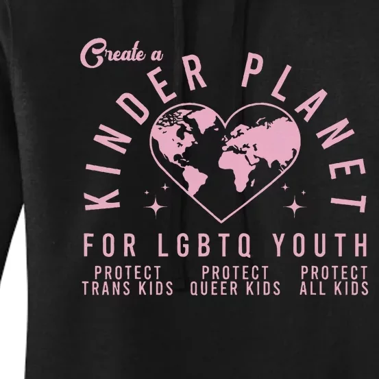 Create A Kinder Planet Lgbtq Ally Women's Pullover Hoodie