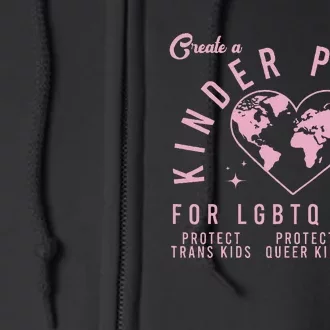 Create A Kinder Planet Lgbtq Ally Full Zip Hoodie