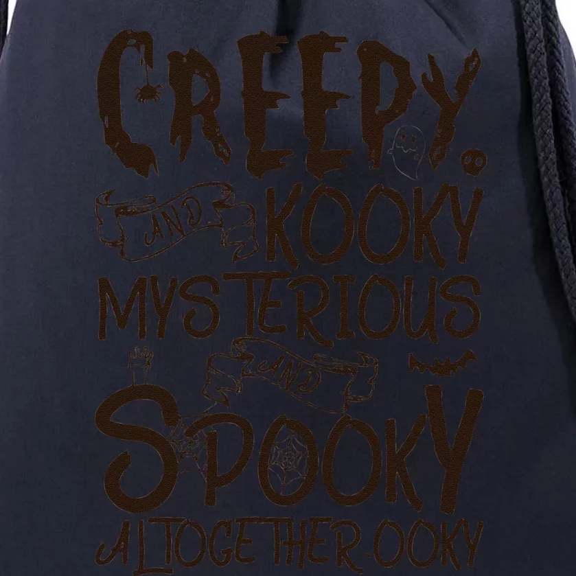 Creepy And Kooky Mysterious And Spooky Halloween Drawstring Bag