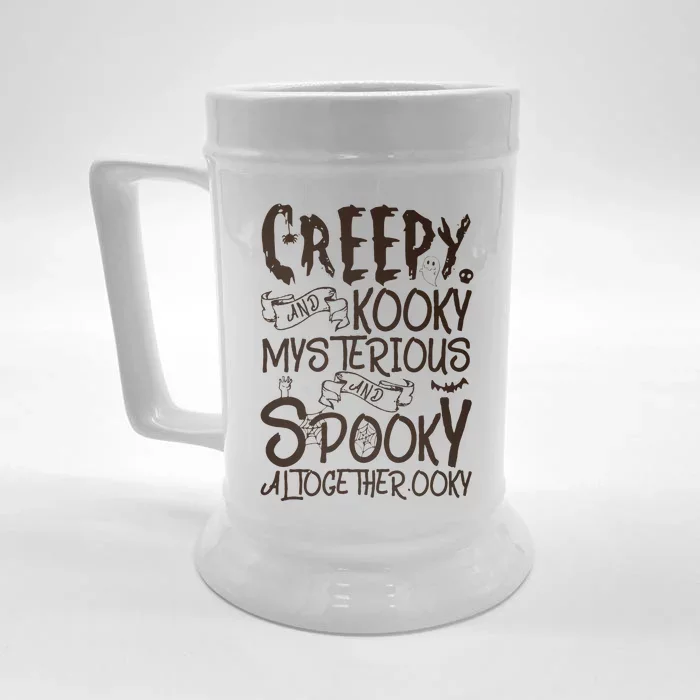 Creepy And Kooky Mysterious And Spooky Halloween Front & Back Beer Stein