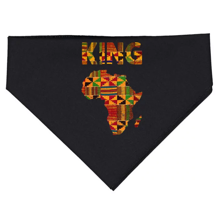 Cool African King Design Kente Cloth Africa Ghana Kids Men USA-Made Doggie Bandana