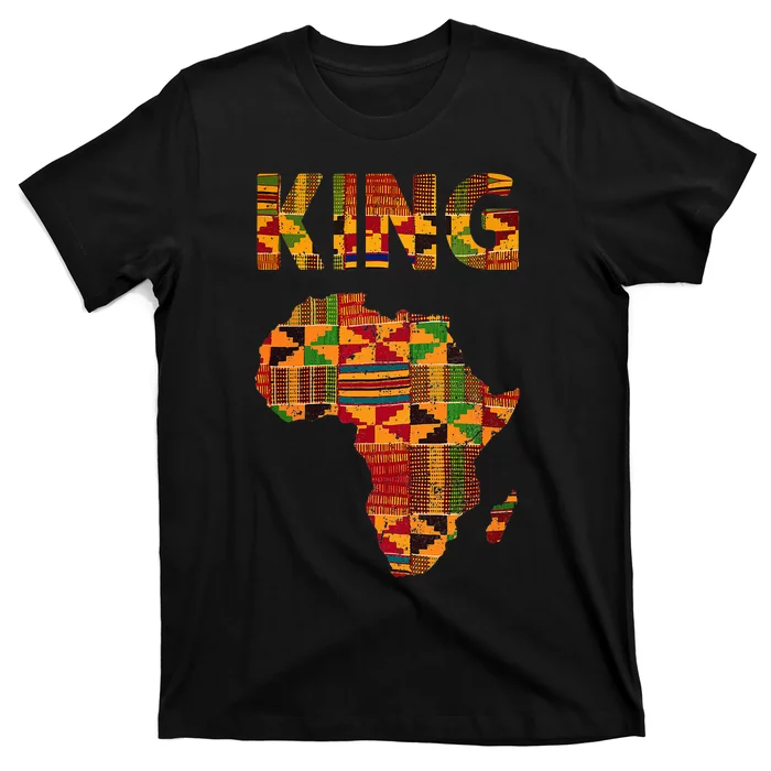 Cool African King Design Kente Cloth Africa Ghana Kids Men T-Shirt