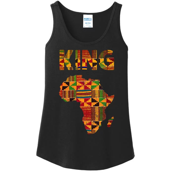 Cool African King Design Kente Cloth Africa Ghana Kids Men Ladies Essential Tank