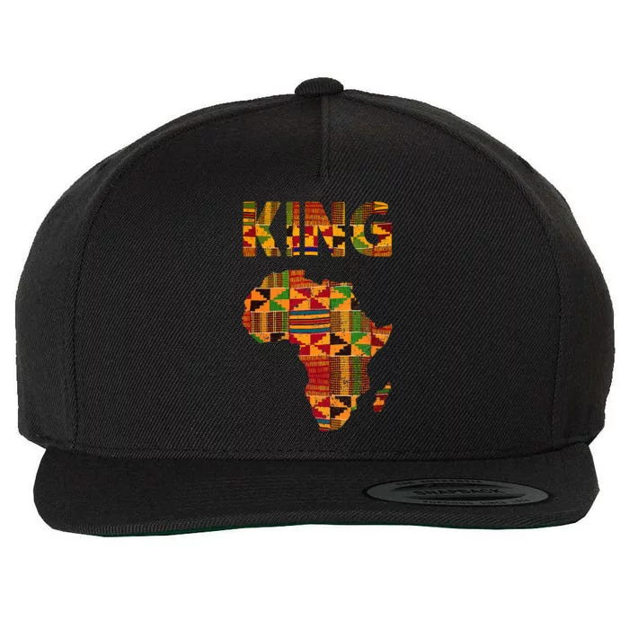 Cool African King Design Kente Cloth Africa Ghana Kids Men Wool Snapback Cap