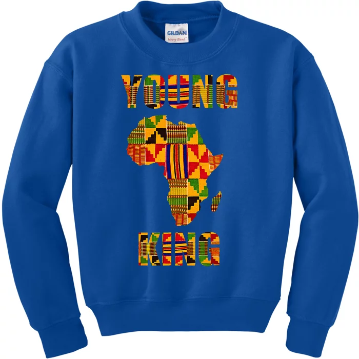 Cool African Kente Art African American Print Kids Sweatshirt