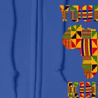 Cool African Kente Art African American Print Full Zip Hoodie