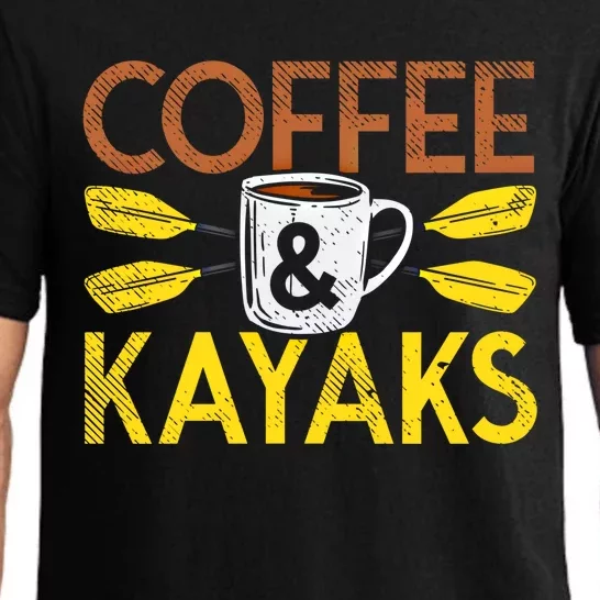 Coffee And Kayaks Kayaker Adventure Funny Kayaking Cool Gift Pajama Set