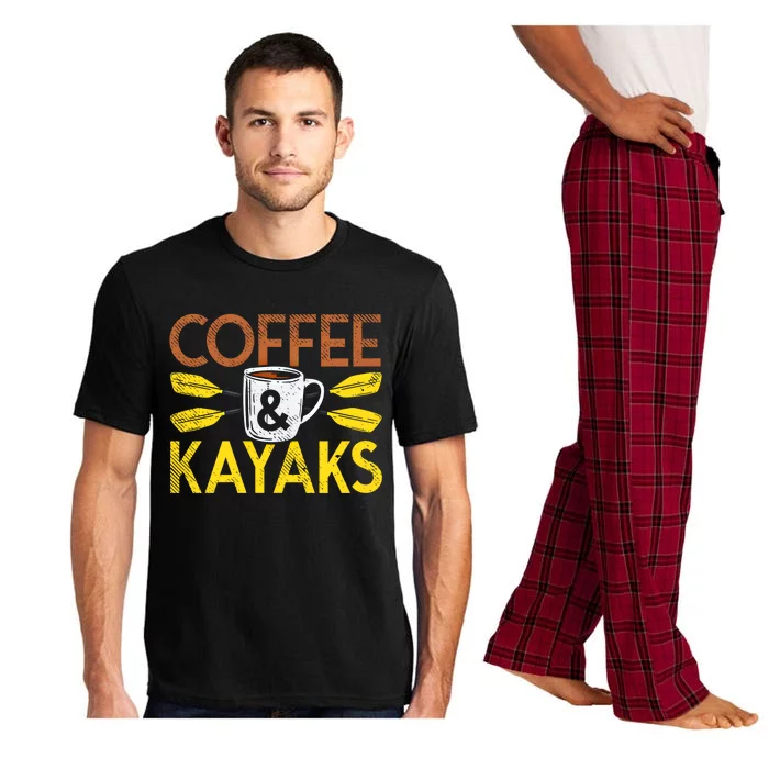 Coffee And Kayaks Kayaker Adventure Funny Kayaking Cool Gift Pajama Set