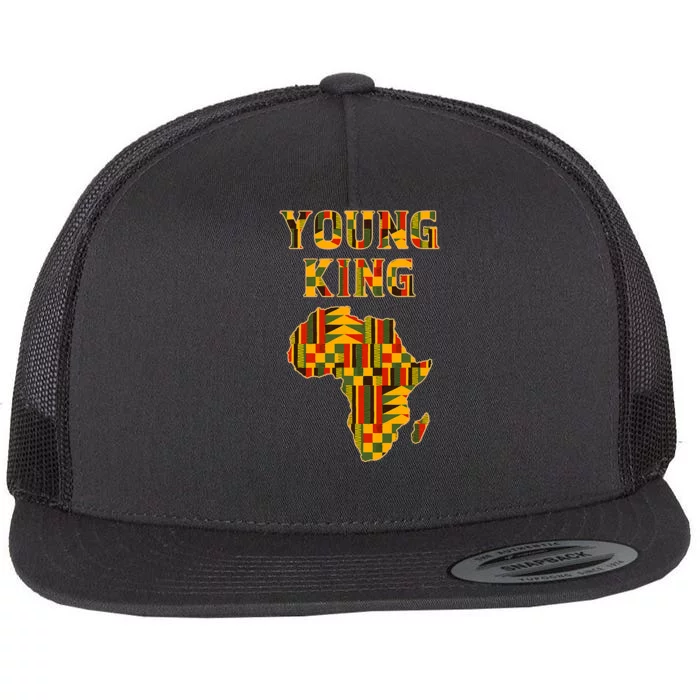 Cool African Kente Art African American Print Flat Bill Trucker Hat