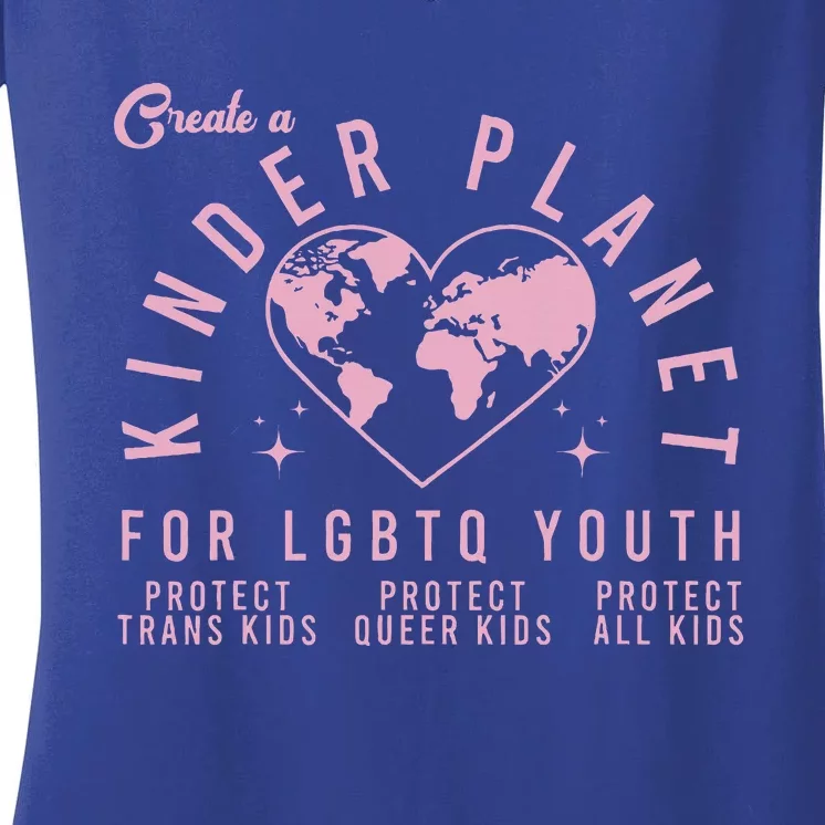 Create A Kinder Planet Lgbtq Ally Women's V-Neck T-Shirt