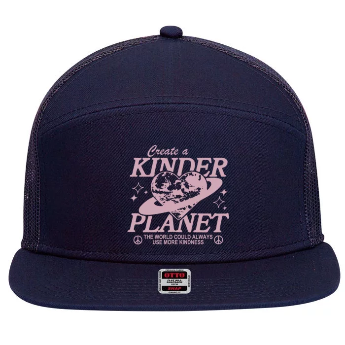 Creat a kinder planet retro Choose Kindness 7 Panel Mesh Trucker Snapback Hat