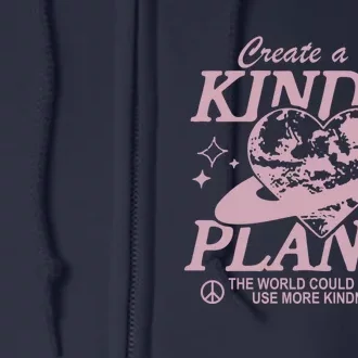 Creat a kinder planet retro Choose Kindness Full Zip Hoodie