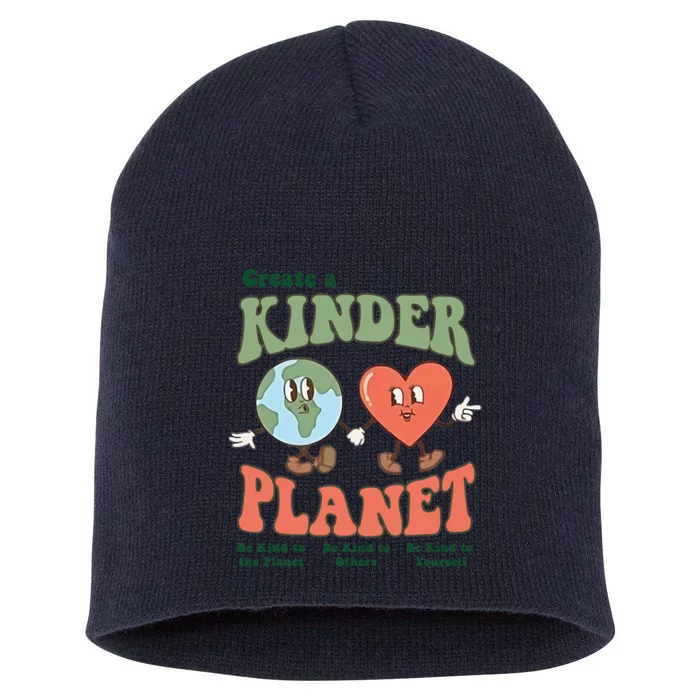 Create A Kinder Planet Aesthetic Trendy Costume Earth Day Short Acrylic Beanie