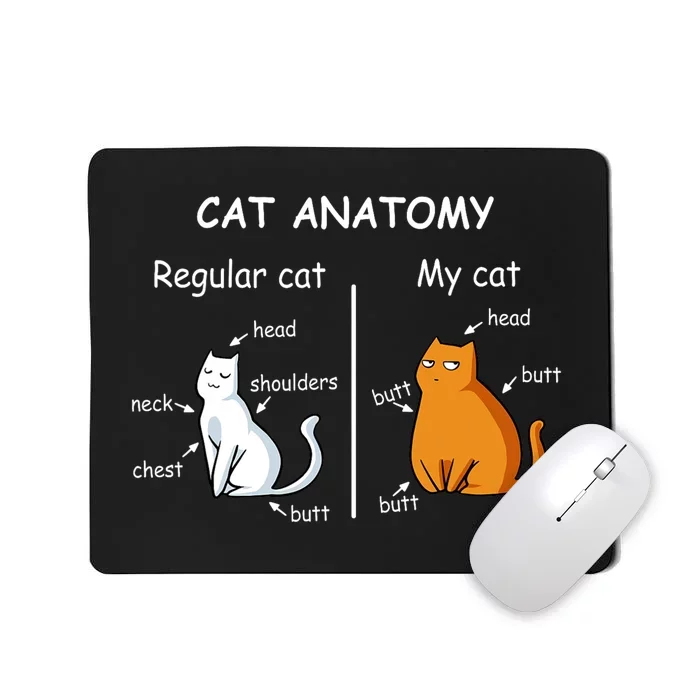 Cat Anatomy Kittlen Lover Funny Science Teacher Mousepad