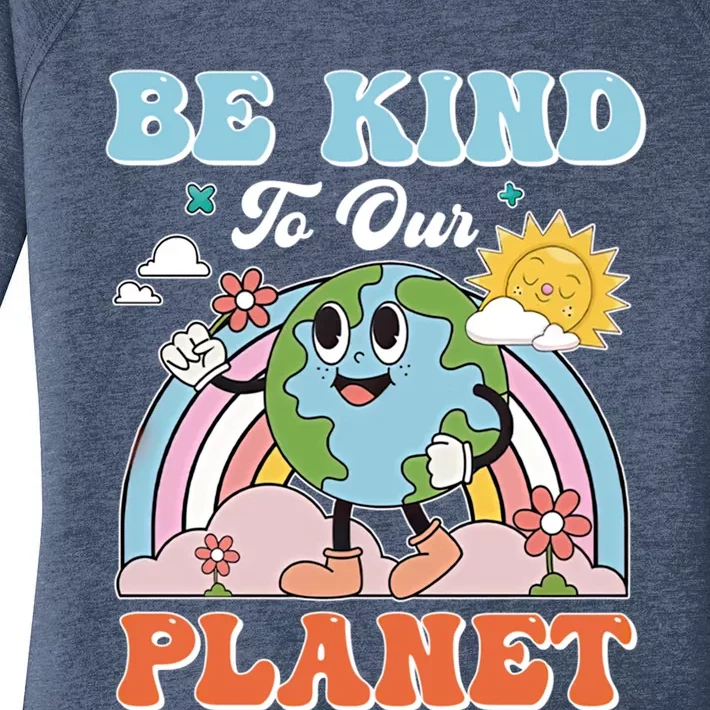 Create A Kinder Planet Be Kind To The Planet Kind To Others Gift Women's Perfect Tri Tunic Long Sleeve Shirt