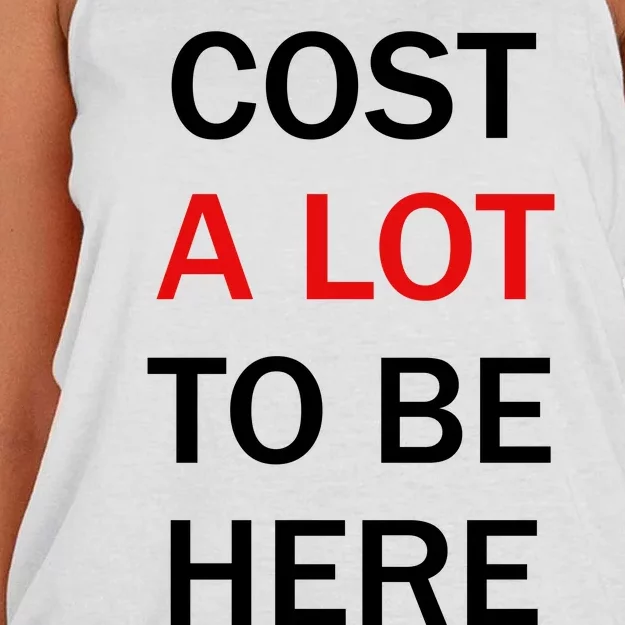 Cost A Lot To Be Here Women's Knotted Racerback Tank