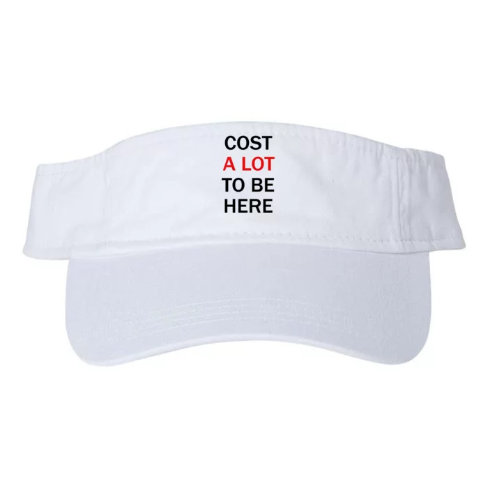 Cost A Lot To Be Here Valucap Bio-Washed Visor