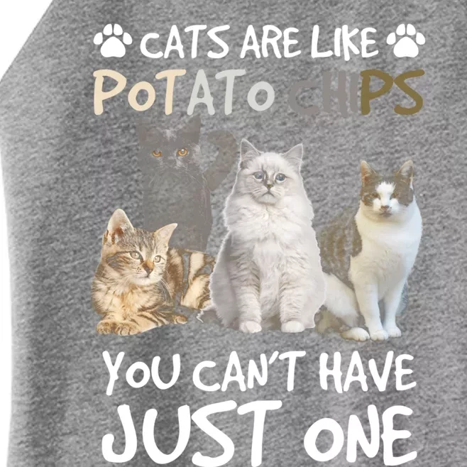 Cats Are Like Potato Chips You Can Not Have Just One Funny Cool Gift Women’s Perfect Tri Rocker Tank