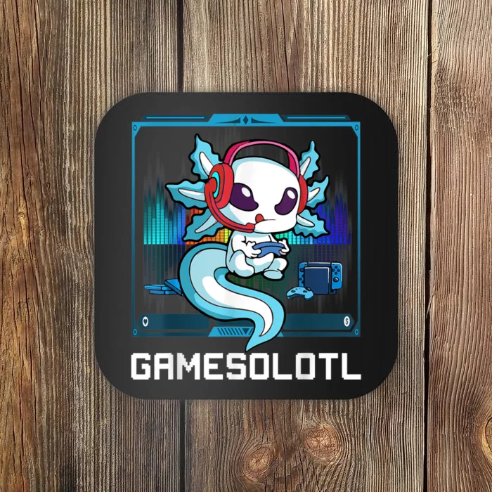 Cute Axolotl Lover Gamesalotl Gaming Axolotl  Toddler Coaster